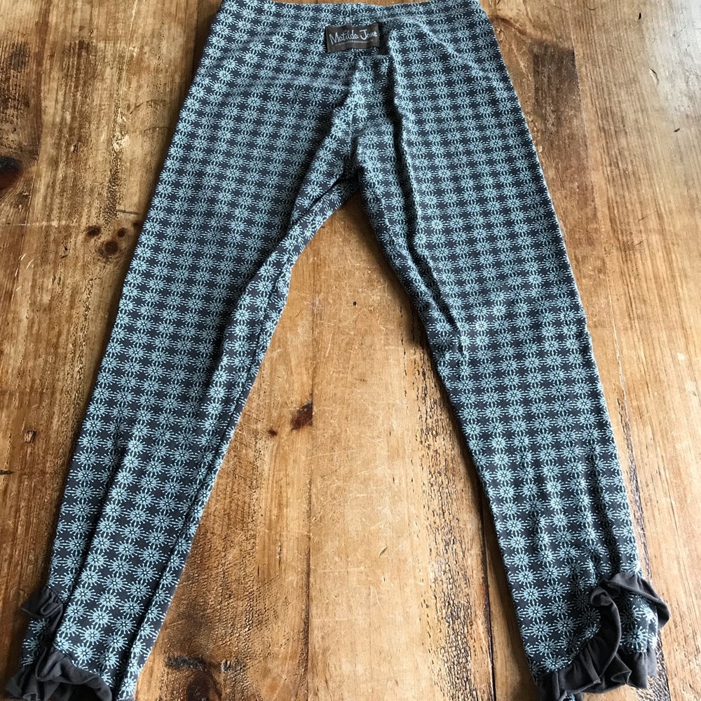 Matilda Jane Field Trip Blue Star Leggings Sz 12